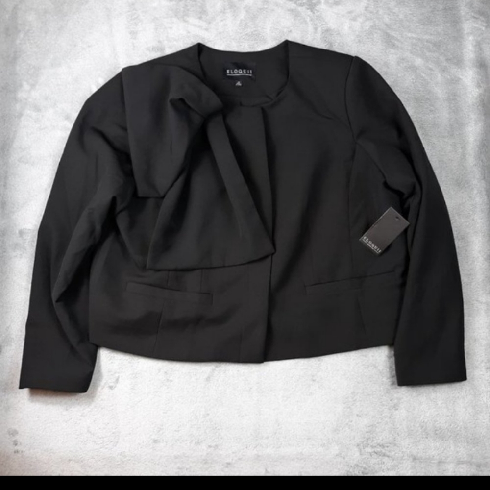 NWT Eloquii Bow Crop Blazer Jacket